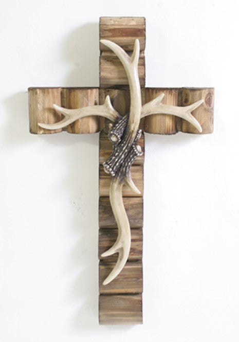 Wall Cross - Antler