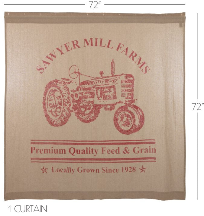 Sawyer Mill Red Tractor Shower Curtain