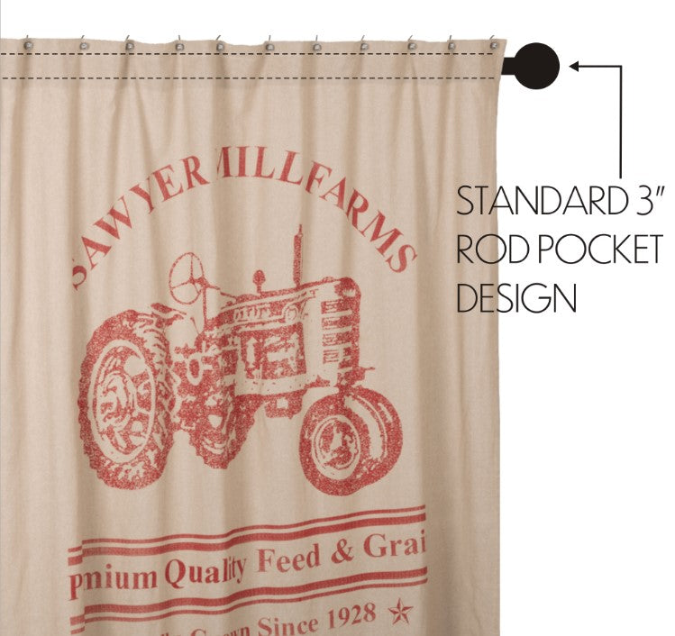 Sawyer Mill Red Tractor Shower Curtain