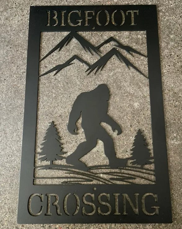 Steel Sign - Bigfoot Crossing ("Deadwood")