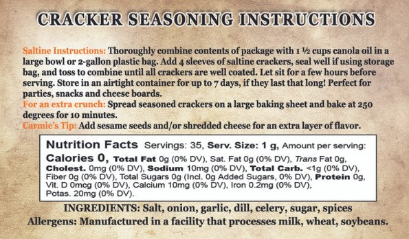 Cracker Seasoning Mix - Garden Dill