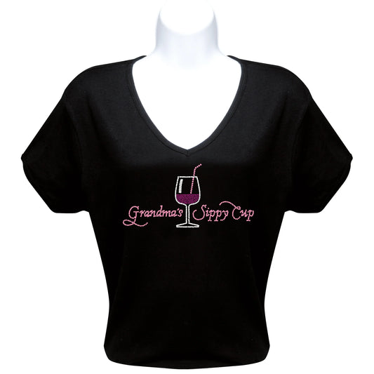 Rhinestone T-Shirt - Grandma Sippy Cup