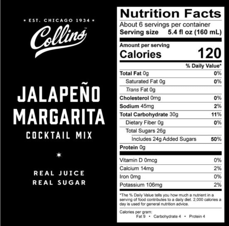 32 oz. Jalapeno Margarita Cocktail Mix by Collins