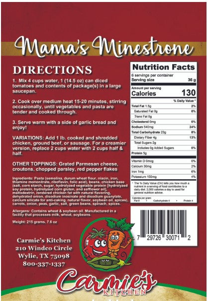 Soup Mix - Mama's Minestrone