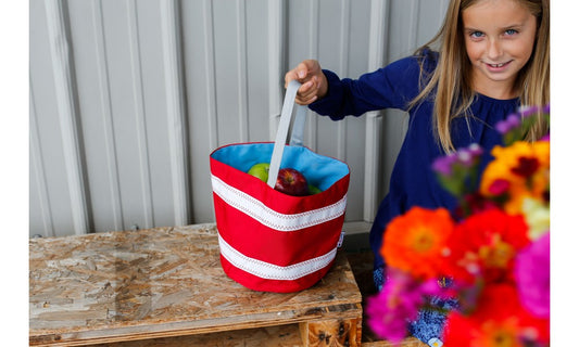 Sailor Bucket Bag - Nautical Stripe Bucket Bag