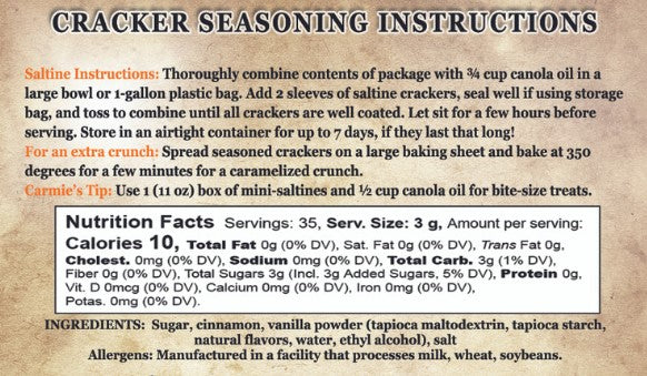 Cracker Seasoning Mix - Snickerdoodle