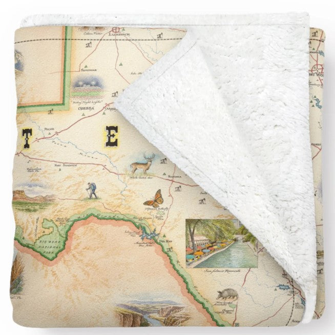 Fleece Blanket - Texas State Map