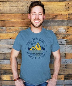 Slim Fit T-Shirt - We Don't Need Roads