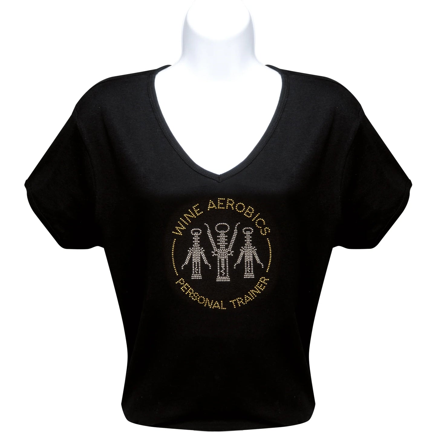 Rhinestone T-Shirt - Wine Aerobics