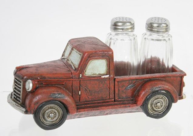 Salt & Pepper Set - Metal Red Truck