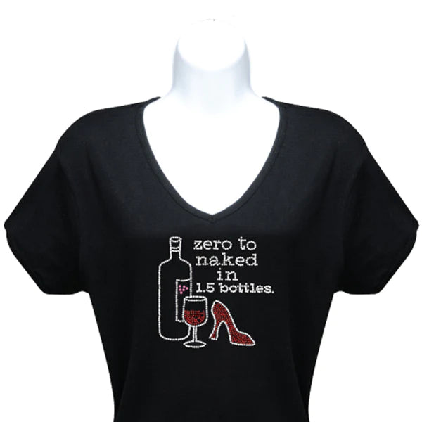 Rhinestone T-Shirt - Zero to Naked