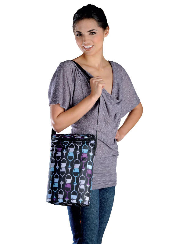 Insulated Bag - Two Bottle Bag - Stacked Glasses