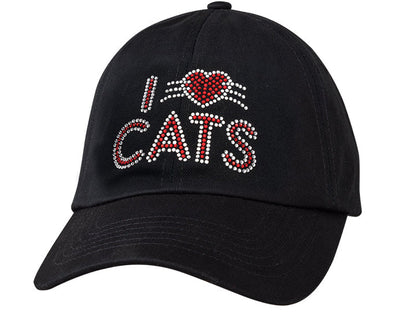 Cap - I Love Cats Rhinestone