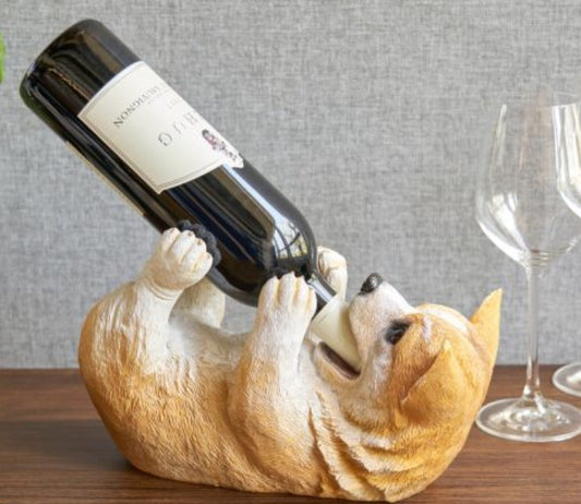 Wine Bottle Holder - Corgi
