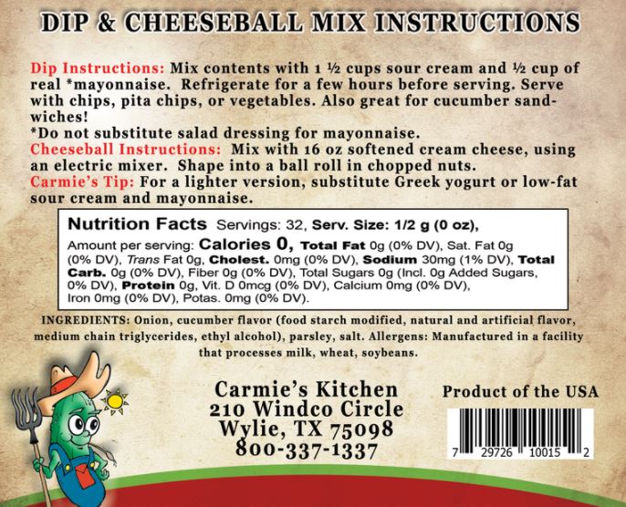 Dip Mix - Country Cucumber