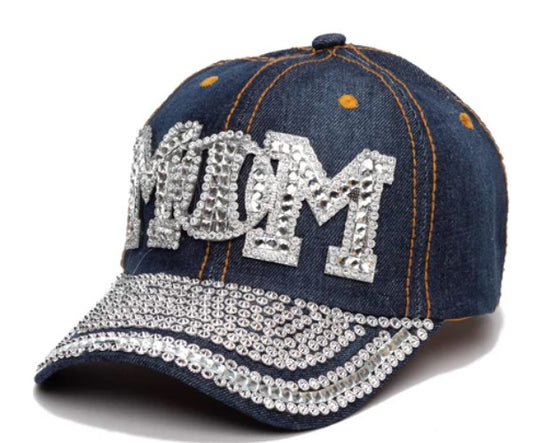 Cap - MOM Rhinestone