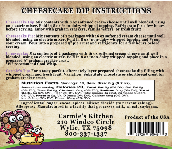 Cheesecake Dip Mix - Chocolate Lovers