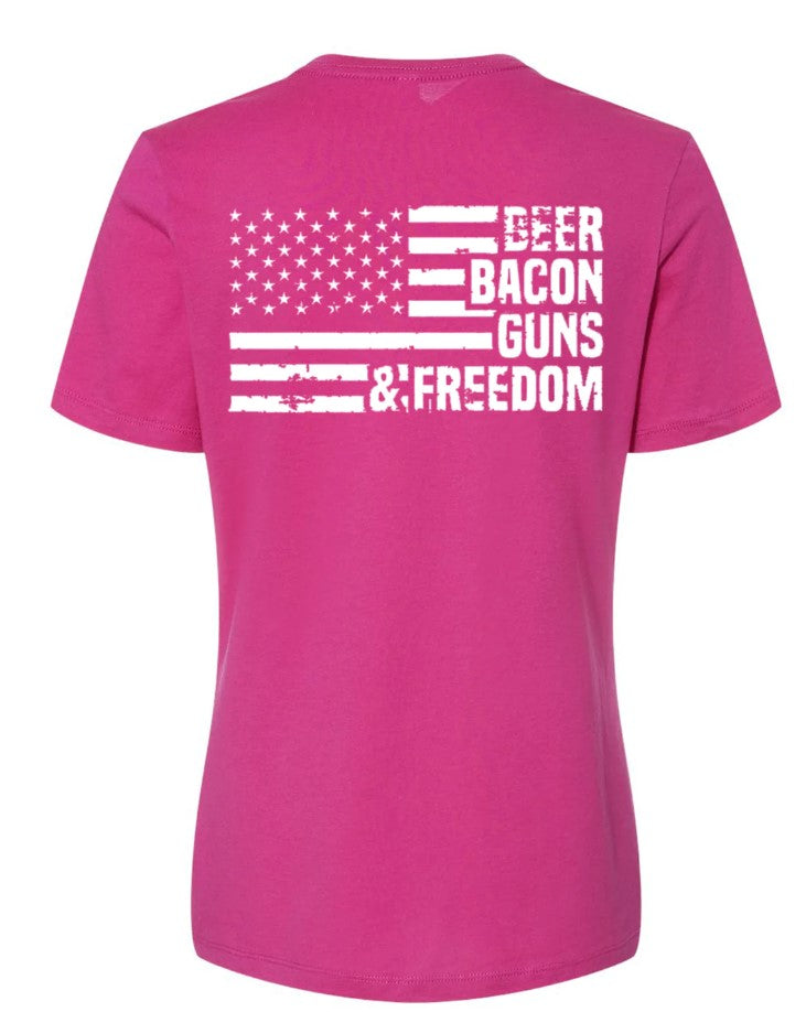 T-Shirt - Beer Bacon Guns & Freedom