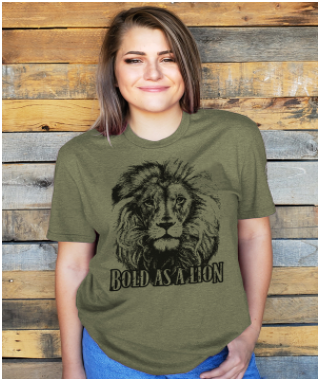 Slim Fit T-Shirt - Bold as a Lion
