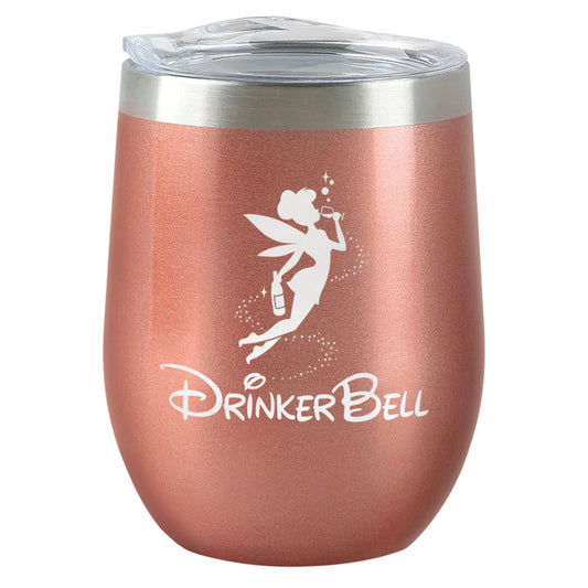Insulated Wine Tumbler - Drinker Bell - Rose Gold
