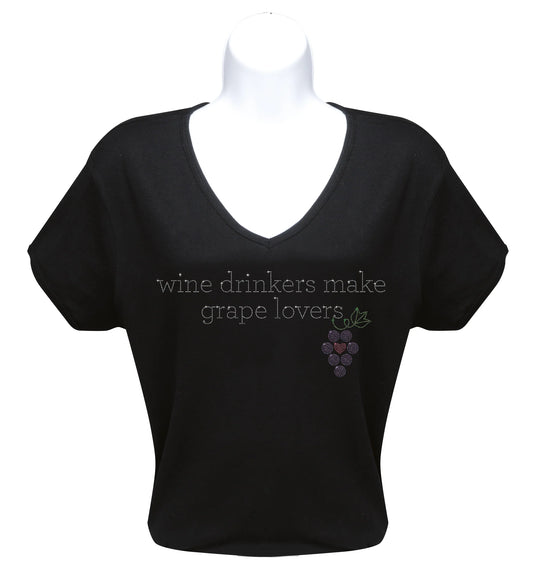 Rhinestone T-Shirt - Grape Lovers