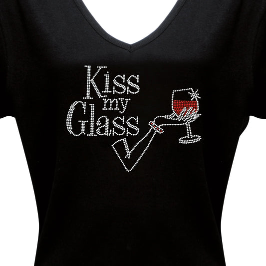 Rhinestone T-Shirt - Kiss My