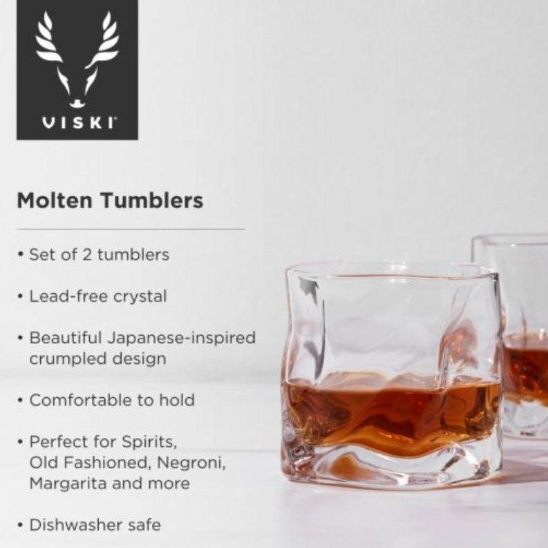Glasses - Molten Tumblers by Viski (Set of 2)
