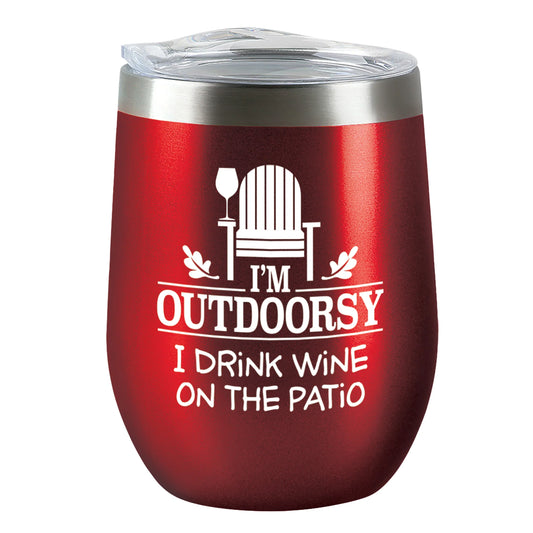 Insulated Wine Tumbler - Outdoorsy - Candy Apple Red