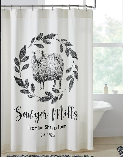 Sawyer Mill Black Sheep Shower Curtain