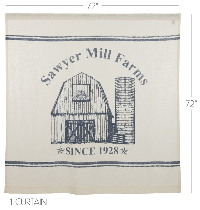 Sawyer Mill Blue Barn Shower Curtain