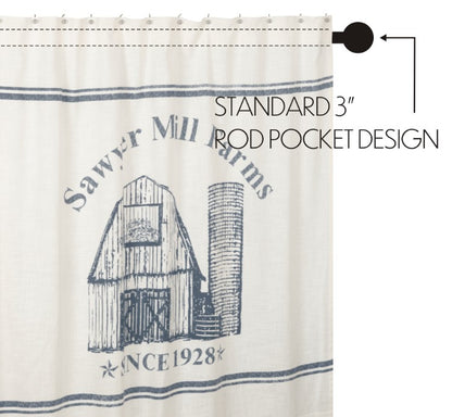 Sawyer Mill Blue Barn Shower Curtain