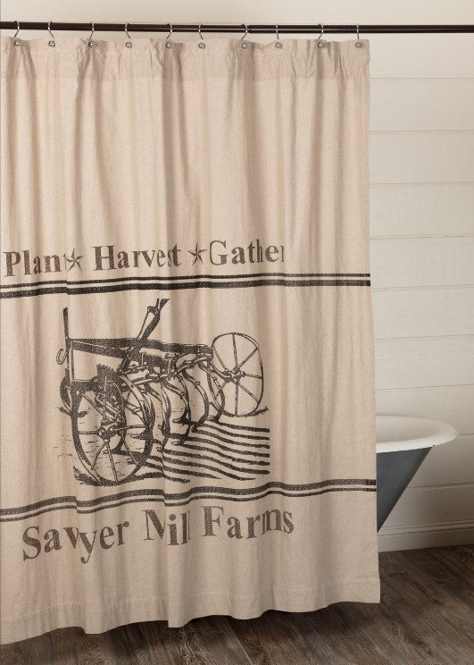 Sawyer Mill Charcoal Plow Shower Curtain