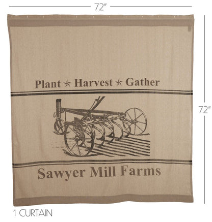 Sawyer Mill Charcoal Plow Shower Curtain