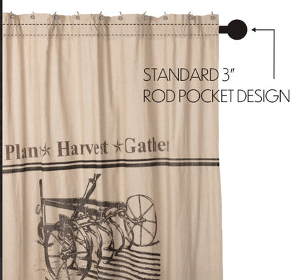 Sawyer Mill Charcoal Plow Shower Curtain