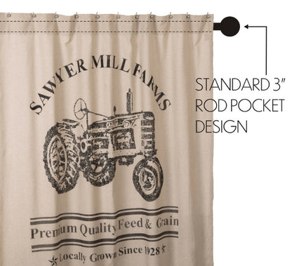 Sawyer Mill Charcoal Tractor Shower Curtain