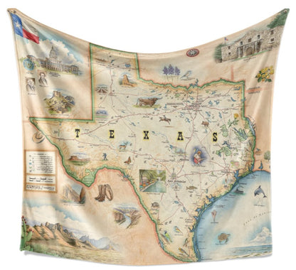 Fleece Blanket - Texas State Map