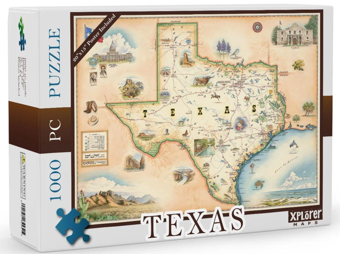 Jigsaw Puzzle - Texas State Map