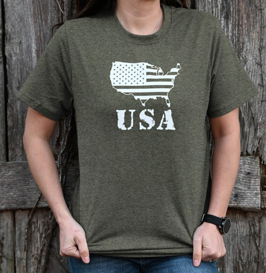 USA T-Shirt, Military Melange