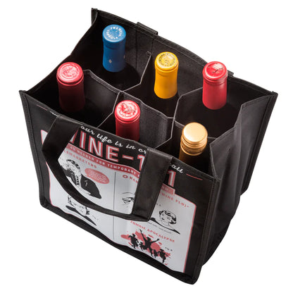 Tote - 6 Bottle Bag - WINE-1-1