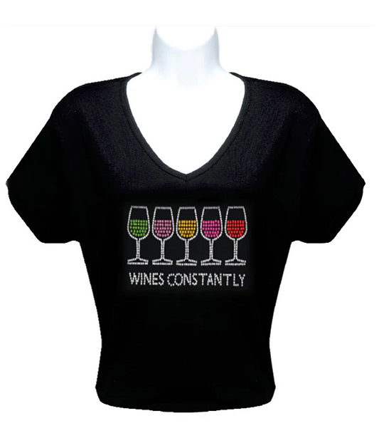 Rhinestone T-Shirt - Wines Constantly