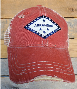 Distressed Hat - Arkansas Flag
