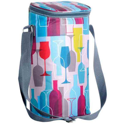 Insulated Bag - 2 Wine Bottle - Colored Wine Bottles