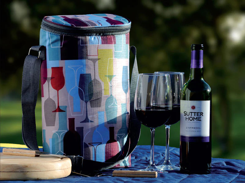 Insulated Bag - 2 Wine Bottle - Colored Wine Bottles