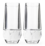Champagne FREEZE™ Cooling Cups (set of 2) in Marble by HOST®