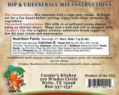 Dip Mix - Spicy Chipotle Dip & Cheeseball Mix