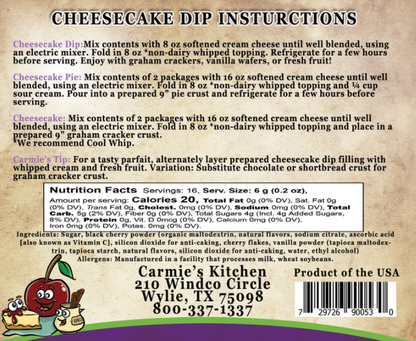 Cheesecake Dip Mix - Black Cherry Vanilla