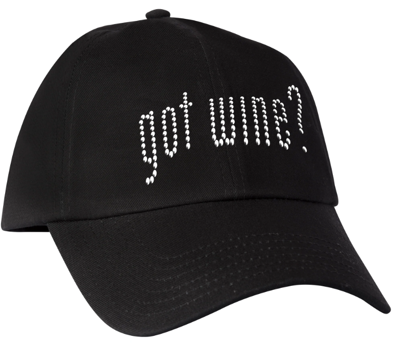 Cap - Got Wine Rhinestone - Black